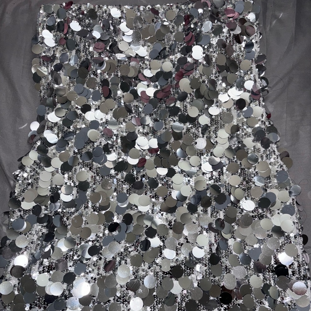 Silver mini dress